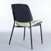 Mid-Century Modern Dining Chairs Set of 2 - Faux Leather w/ Walnut Back
